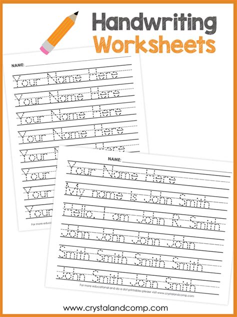 create your own handwriting sheets printable template