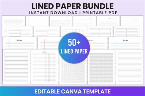 Created Lined Printable In Canva