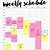 creating a weekly plan