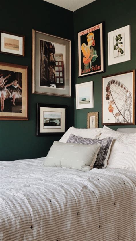 creating a gallery wall in a bedroom with 2 windows
