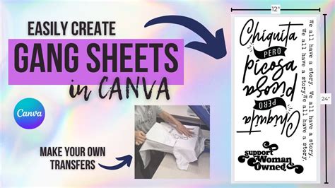 creating a gang sheet in canva