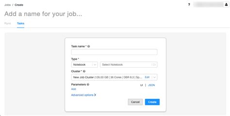 creating a job in databricks