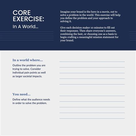 creating a mission statement exercise