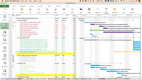 creating a programme plan in ms project