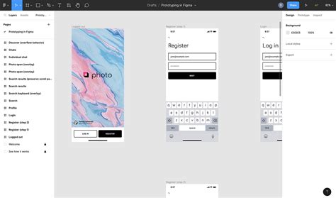creating a prototype in figma