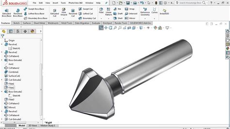 Creating Countersink In Solidworks