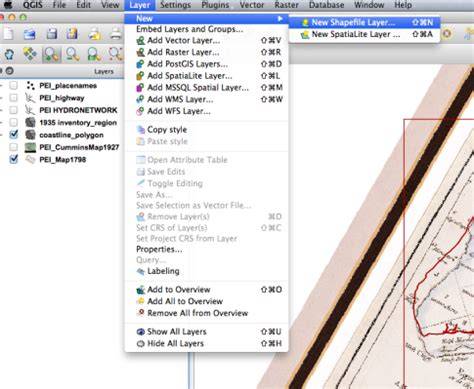 Creating new layer in QGIS