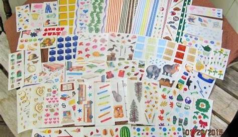 Creative Memories Collection Scrapbooking 12 Sheets,Strips, Stickers