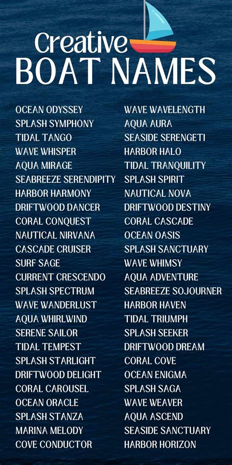 Creative Boat Name Ideas