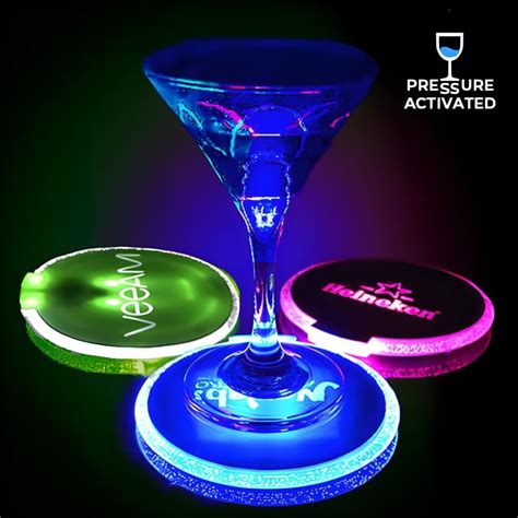 creative coasters with LED lights