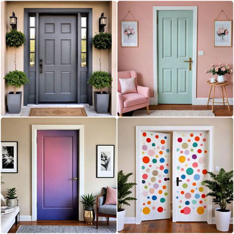 creative door decor with paint