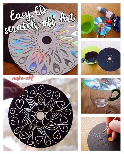 Image of creative expression with old CDs