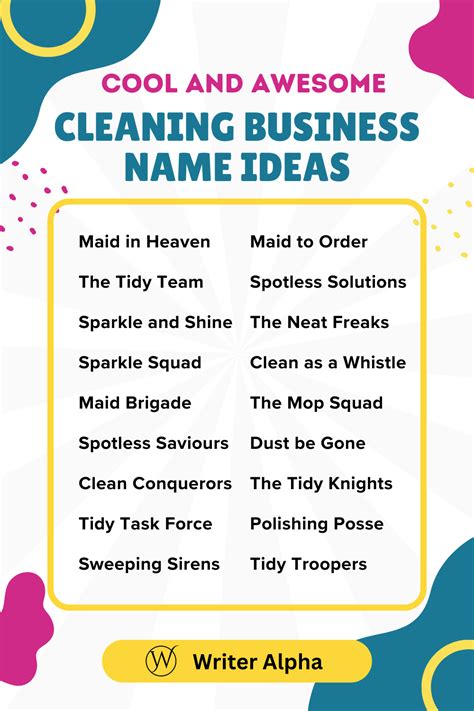 Creative Names For Cleaning Services