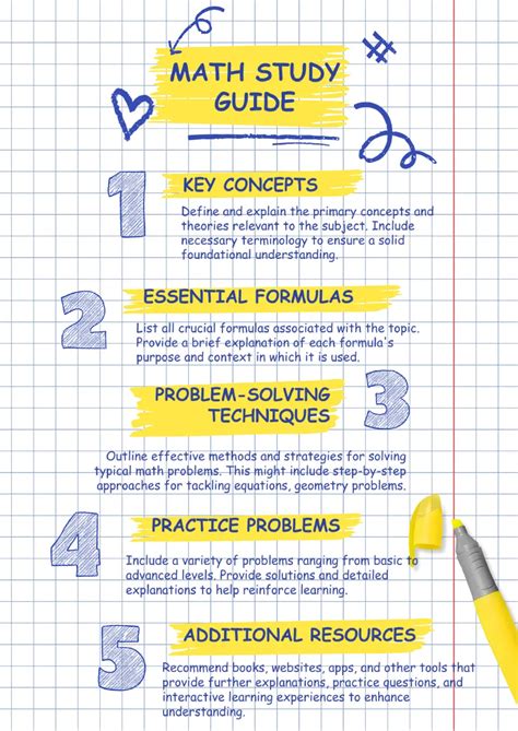 Creative Study Guide Template