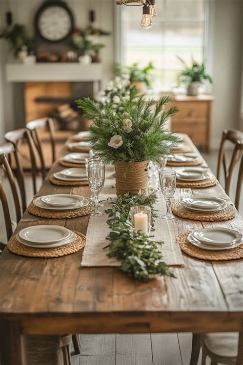 creative table settings with wood