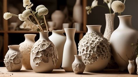 creative vases with natural materials