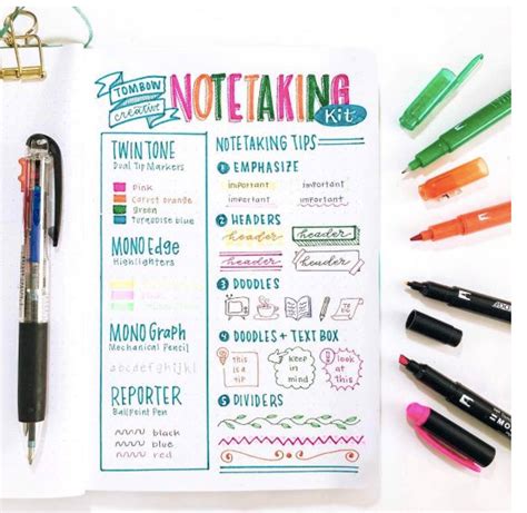 creative way to write notes