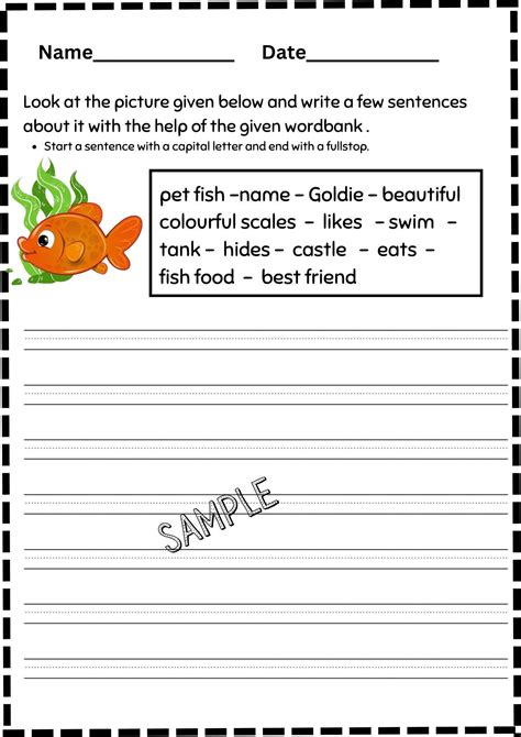 Creative Writing Printables Grade 6