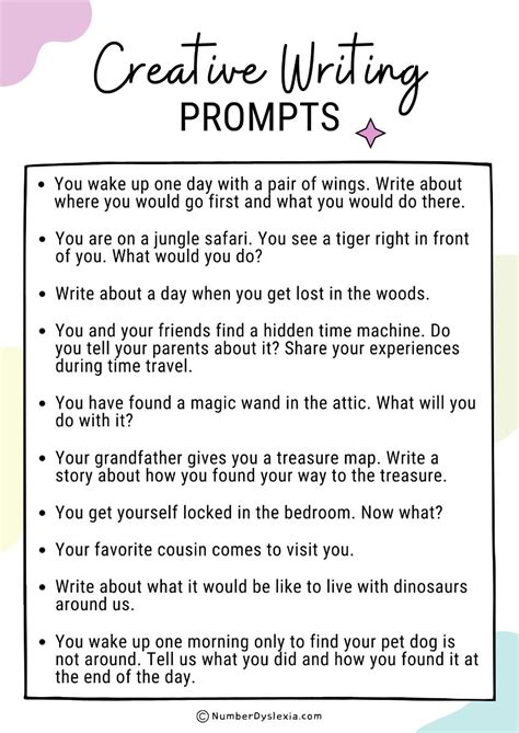 Creative Writing Quick Prompts