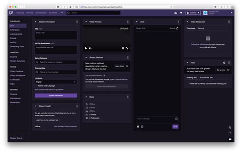 creator dashboard twitch stream manager
