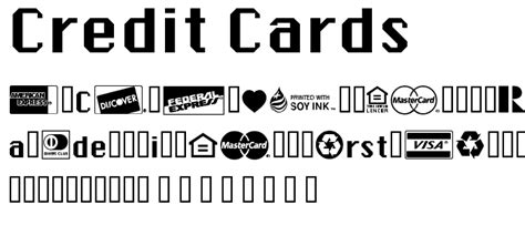 Credit Card logo dingbat font conceptletters only by MalekMasoud on