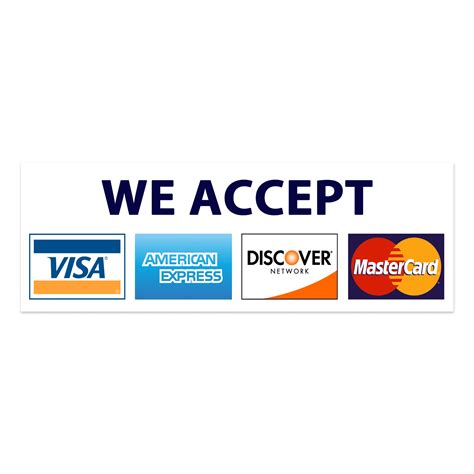 credit card logo sign