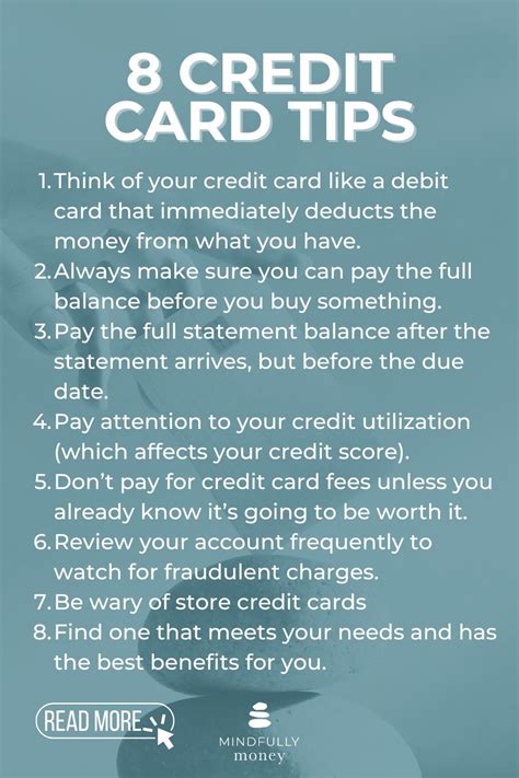 Credit Card Tips Printable