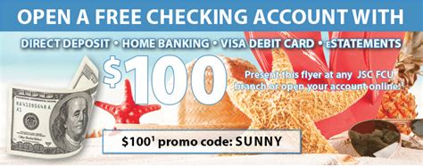 credit union checking account promotions