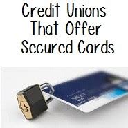 credit unions that offer secured credit cards