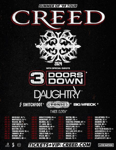 creed 3 doors down tour 2024