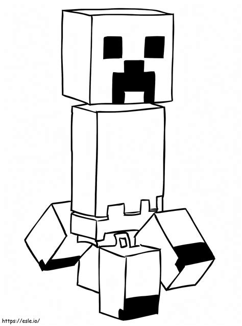 Creeper Coloring Page Printable