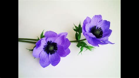 Crepe Paper Anemone Flower Tutorial