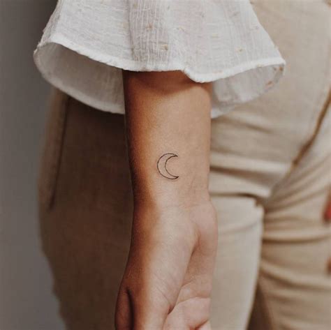 Crescent Moon Simple Tattoo
