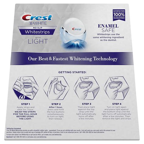 Crest 3D Sensitive White Strips Instructions