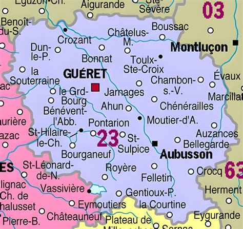 Creuse France Map