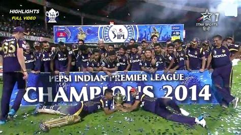 cricket ipl 2014 final match highlights