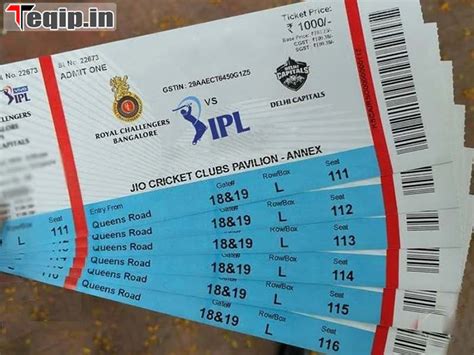 cricket match ticket price in india ipl