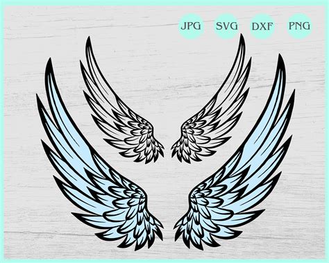 Angel Wing Stickers Angel Wings Design Wings Svg ANGEL WINGS svg BUNDLE