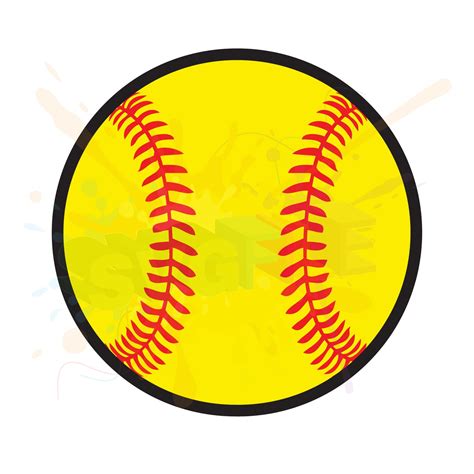 Softball Ball SVG file for Cricut & Silhouette paper and vinyl cutting