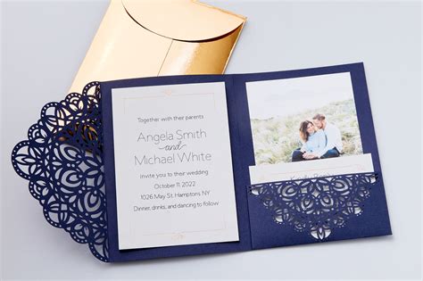 Cricut Foil Wedding Invitations