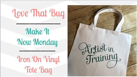 cricut iron on vinyl on canvas bag