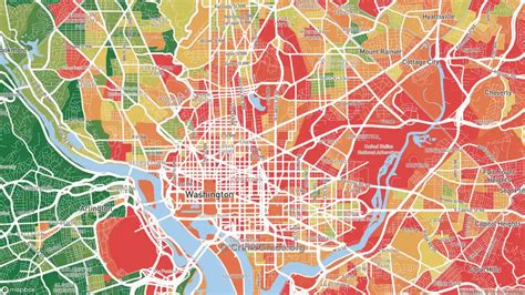 crime areas to avoid in washington dc map