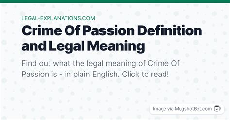 crime of passion meaning