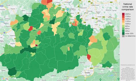 crime rates in surrey