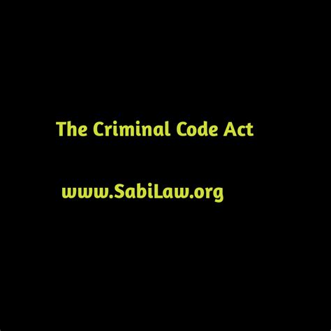 criminal code act 1983