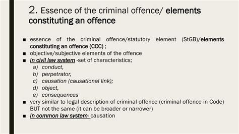 criminal code elements of the offence