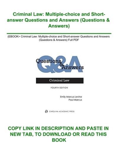 criminal law multiple choice questions and answers pdf