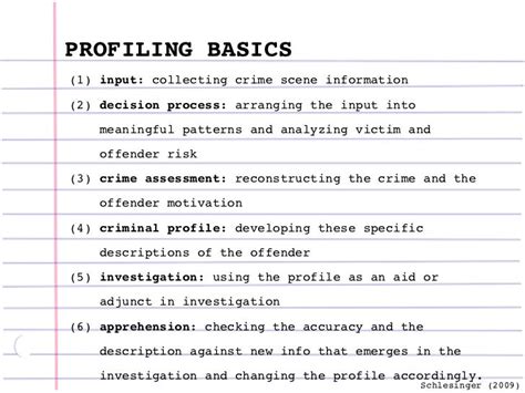 Criminal Profiling Example Cases