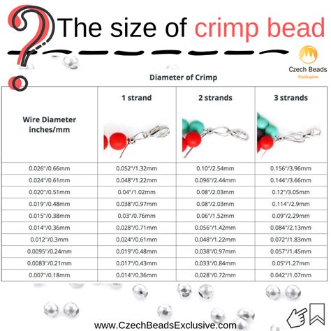 Crimp Bead Size Chart