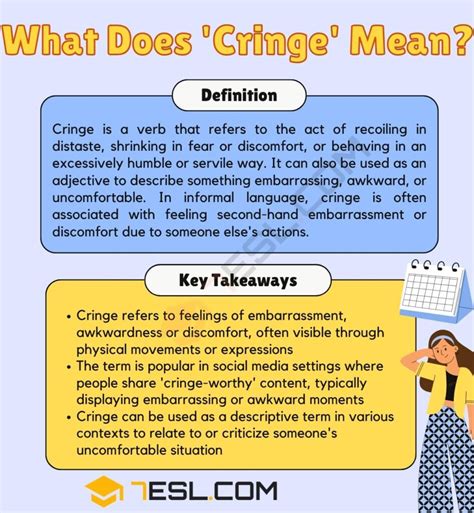 cringe meaning in english with example